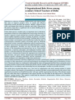 A Study of Organizational Role Stress Among Senior Secondary School Teachers of Delhi