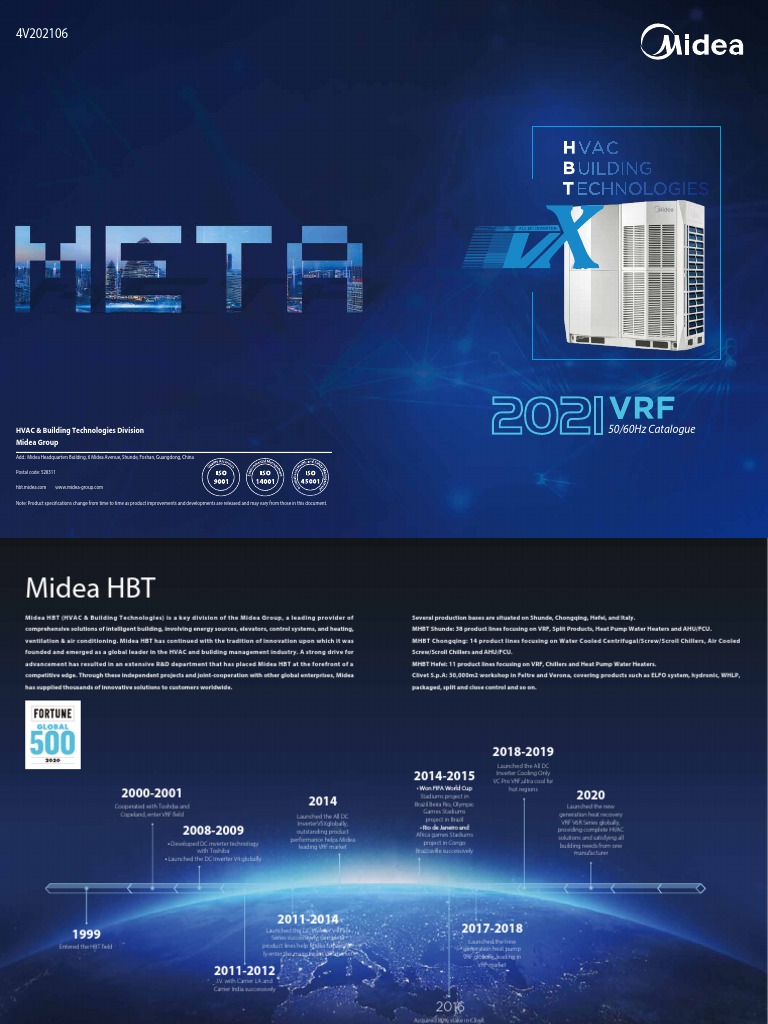 Midea HBT HVAC Solutions Overview | PDF | Engineering Thermodynamics ...
