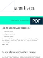 Organizing Research