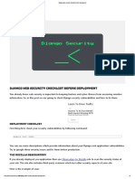 Django Web Security Checklist Before Deployment