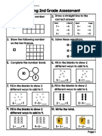 Beginning 2nd Grade Assessment Math A4 1