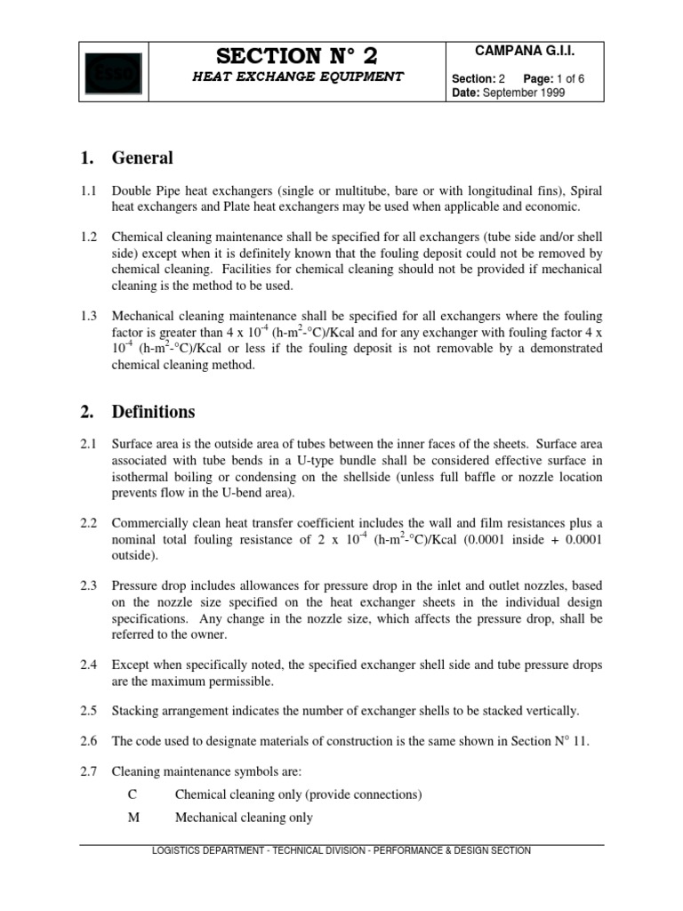 Sec 02 Heat Exchange Equipment PDF Heat Exchanger Pipe (Fluid
