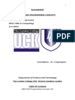 Assignment Hncs 003 Programming Concepts: Submitted By: - Aaqib Rashid