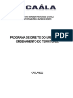 Direito Urbanismo e Ordenamento Território