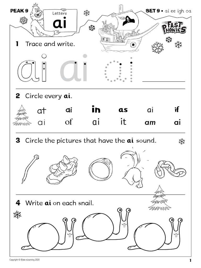Activity Sheet FP Fast Phonics Worksheets Peak 9 Peak 9 Phonics en-GB