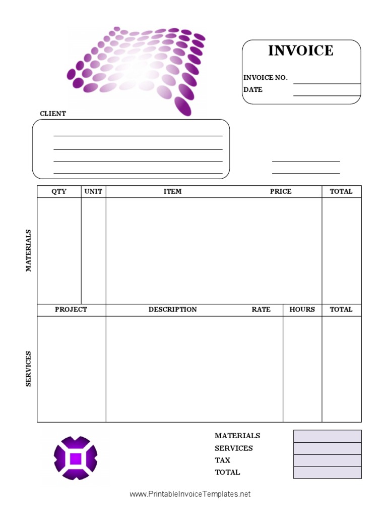Graphic Design Invoice Template | PDF