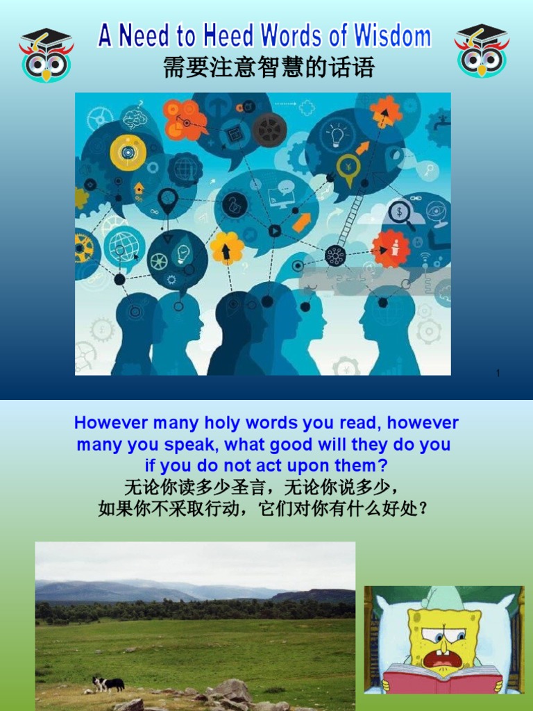 A Need To Heed Words of Wisdom | PDF | Wisdom | Meditation