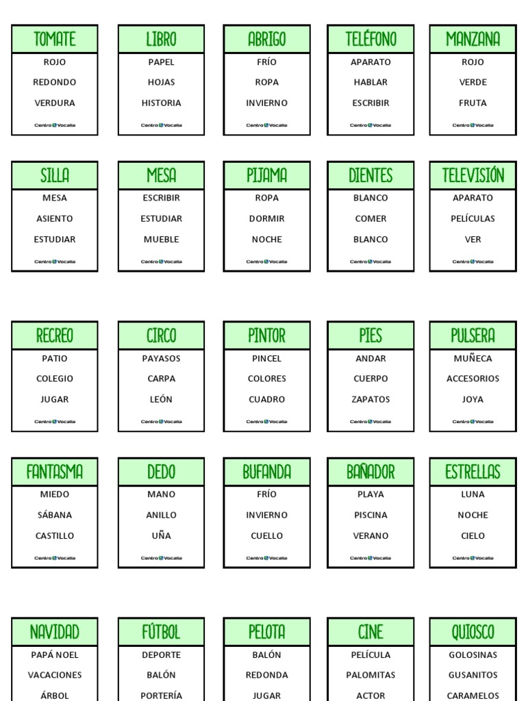 tabú logopedia | PDF