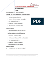 0 Lista de Louvores CIA Evangelização Outubro 2022 Seguindo o Bom