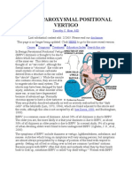 Benign Paroxysmal Positional Vertigo