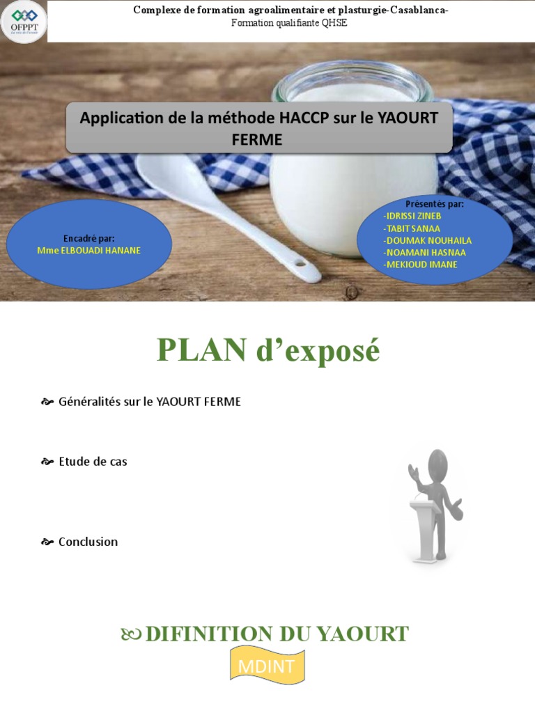 Plan Haccp3 PDF Yaourt Analyse des dangers et points critiques