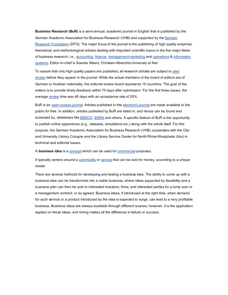 Business Research | PDF | Business