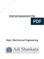Internal Assessment File