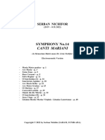 Serban Nichifor: SYMPHONY No.14, CANTI MARIANI (Electroacoustic Version, 28 IV - 8 VIII 2022)