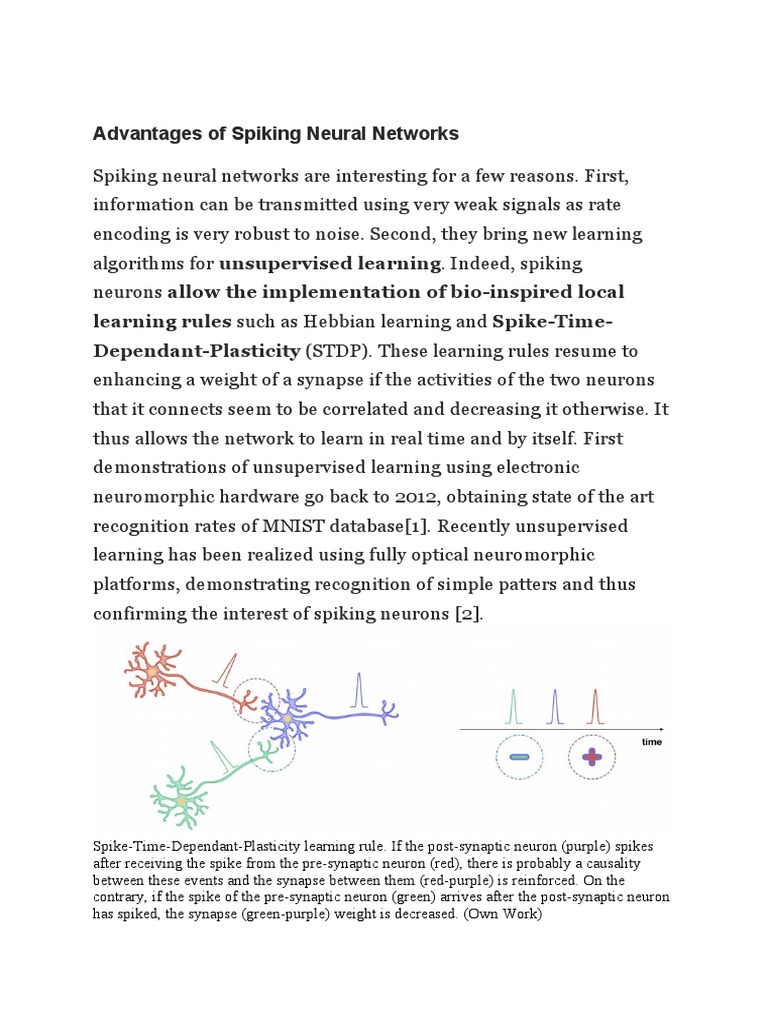 Advantages of Spiking Neural Networks | PDF | Artificial Neural Network ...