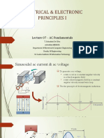 AC Fundamentals: Sinusoidal Current & Voltage, Phasors, Complex Numbers