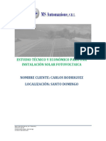 Estudio técnico y económico para instalación solar fotovoltaica de 9.90 KWp en Santo Domingo