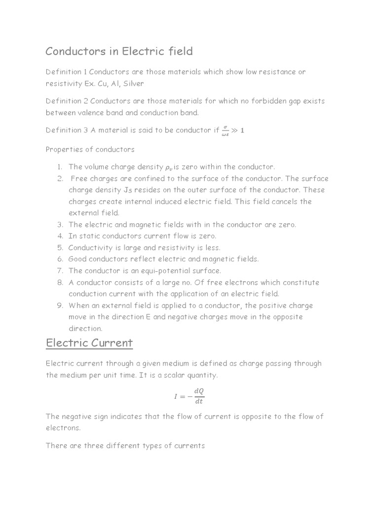 Conductors and Current Densities Explained | PDF | Electrical ...