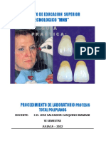 Procedimiento de laboratorio prótesis total poliplanos