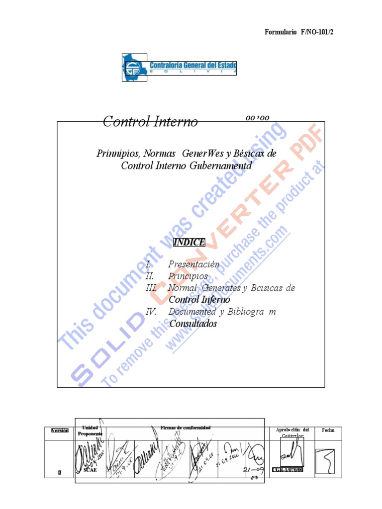 Normas de Control Interno Gubernamental | PDF | Justicia | Crimen y ...