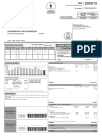 Factura de energía eléctrica con detalle de consumo y cargos