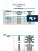 Day Hike Itinerary