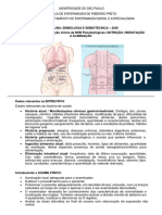 Exame clínico completo da nutrição, hidratação e eliminação