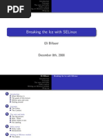 Breaking The Ice With Selinux: Eli Billauer
