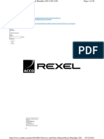 Service and Parts Manual Rexel Shreader 250-1150-1250