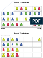 Bear Repeating Patterns Worksheet