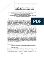 Engineering Properties of Unused and Cement Stabilized Used Lateritic Soils