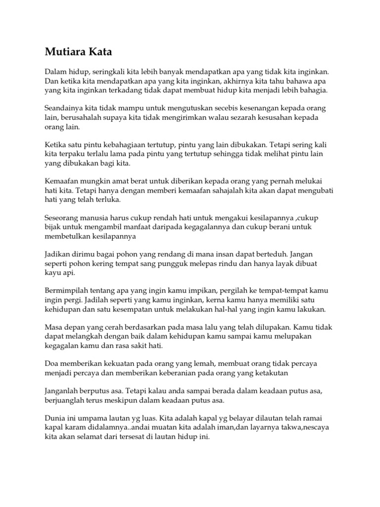 Mutiara Kata Pdf