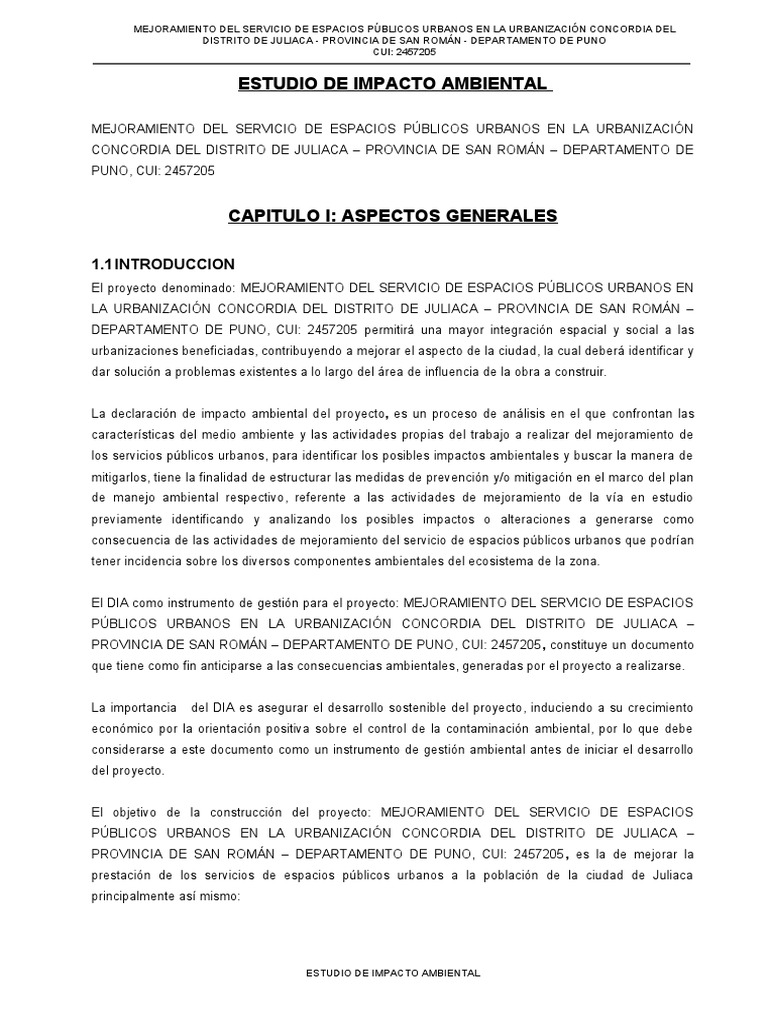26 Estudio de Impacto Ambiental | PDF | Entorno natural | Desempleo