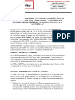 Contrato de Prestación de Servicios de Auditoria Externa de Los Estados Financieros Por El Año Que Terminará El 31 de Diciembre Del 2020