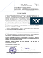 Comunicado DGRRHH de Fecha 06-09-2022