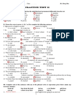 Practice Test 11 Grade 8