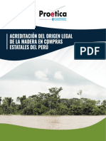 Acreditación Del Origen Legal de La Madera en Procesos Compras Estatales Del Perú - 2020