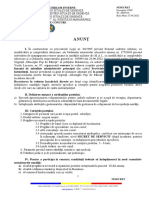 Anunt Incadrare Subofiter Administrativ Principal Serviciul Logistic Intendenta