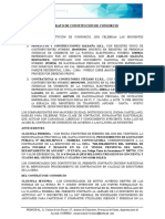 Modelo de Contrato Privado de Consorcio