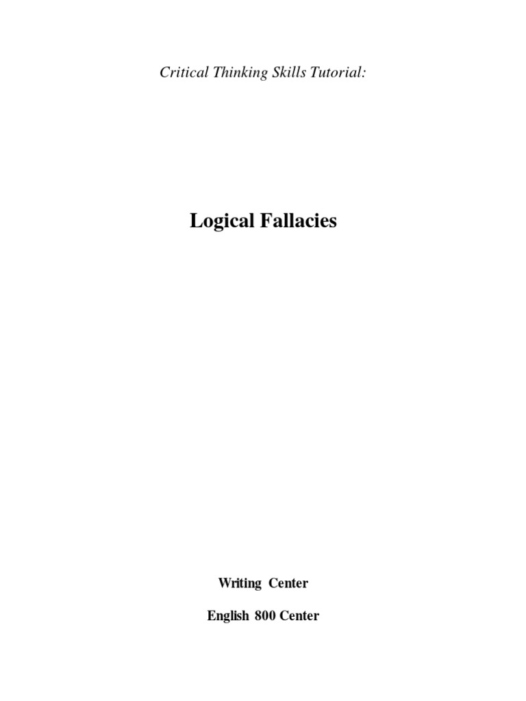 Logical Fallacies | PDF | Logic | Fallacy