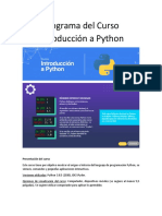 Programa Curso Introducción A Python