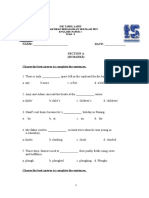 English Y6 Assessment p1 2022 - August 2022