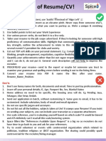 Dos and Donts of Resume-CV