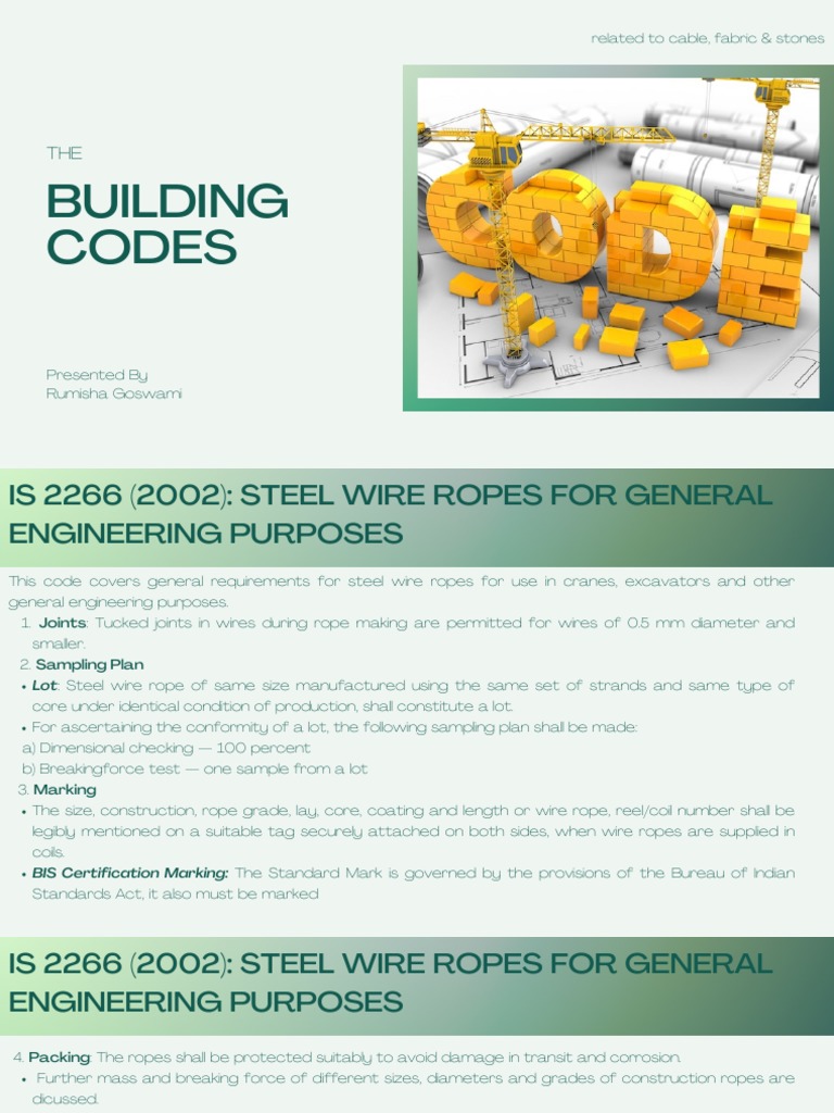Building Codes PDF Wire Rope