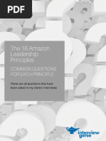 Leadership Principle Interview Questions by Principle