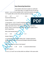 Infosys Reasoning Questions