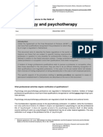 Psychology and Psychotherapy