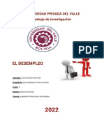 Trabajo de Indagacion de Desempleo