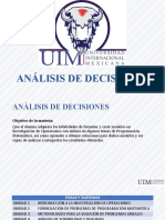 Análisis de decisiones mediante programación matemática