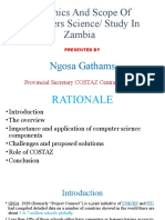 Dynamics and Scope of Computer Science in Zambia